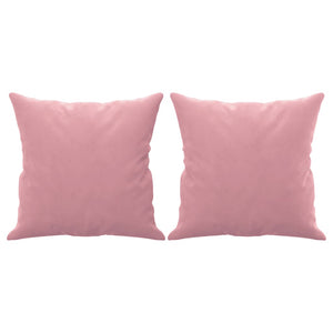 Canapé 2 places avec oreillers décoratifs rose 120 cm velours