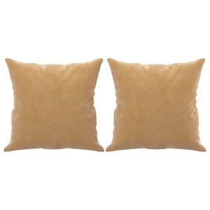 Canapé 2 places avec oreillers décoratifs brun 120 cm velours