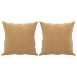 Canapé 2 places avec oreillers décoratifs brun 120 cm velours