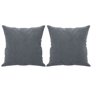 Canapé 2 places avec oreillers gris foncé 140 cm velours