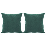 Canapé 2 places avec oreillers vert foncé 140 cm velours