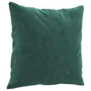 Canapé 2 places avec oreillers vert foncé 140 cm velours