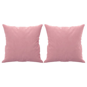 Canapé 2 places avec oreillers décoratifs rose 140 cm velours