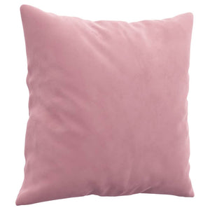 Canapé 2 places avec oreillers décoratifs rose 140 cm velours