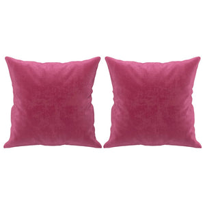 Canapé 2 places avec oreillers bordeaux 140 cm velours
