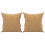 Canapé 2 places avec oreillers décoratifs brun 140 cm velours