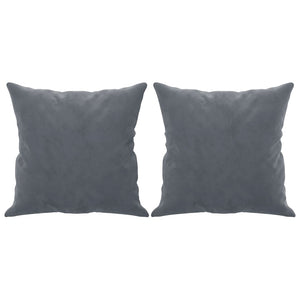 Canapé 3 places avec oreillers gris foncé 180 cm velours