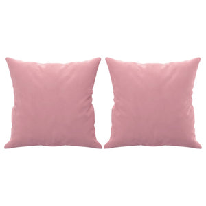 Canapé 3 places avec oreillers décoratifs rose 180 cm velours