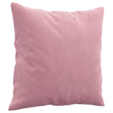 Canapé 3 places avec oreillers décoratifs rose 180 cm velours