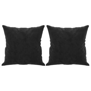 Canapé 3 places avec oreillers décoratifs noir 180 cm velours