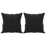 Canapé 3 places avec oreillers décoratifs noir 180 cm velours