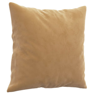 Canapé 3 places avec oreillers décoratifs marron 180 cm velours