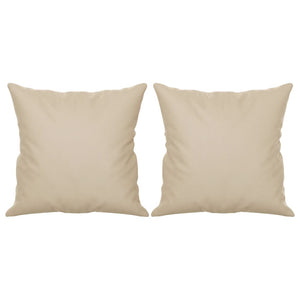 Canapé 3 places avec oreillers crème 180 cm tissu microfibre