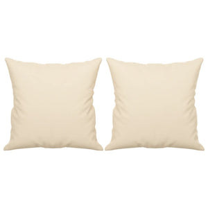 Canapé 3 places avec oreillers beige 180 cm tissu microfibre