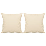 Canapé 3 places avec oreillers beige 180 cm tissu microfibre