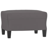 Canapé à 3 places avec repose-pieds Gris 180 cm Similicuir