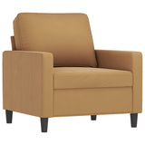 Fauteuil avec repose-pied Marron 60 cm Velours
