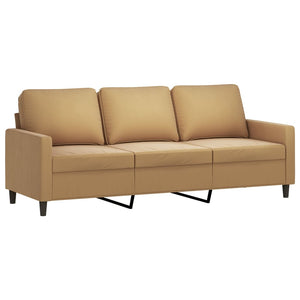 Canapé à 3 places avec repose-pieds Marron 180 cm Velours