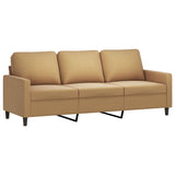 Canapé à 3 places avec repose-pieds Marron 180 cm Velours