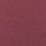 Canapé à 3 places avec repose-pieds Rouge bordeaux 180 cm Tissu
