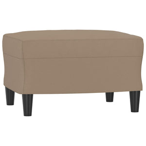 Canapé à 3 places avec repose-pieds Cappuccino 180cm Similicuir