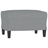 Fauteuil avec repose-pied Gris clair 60 cm Tissu