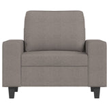 Fauteuil avec repose-pied Taupe 60 cm Tissu