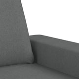 Canapé à 3 places avec repose-pieds Gris foncé 180 cm Tissu