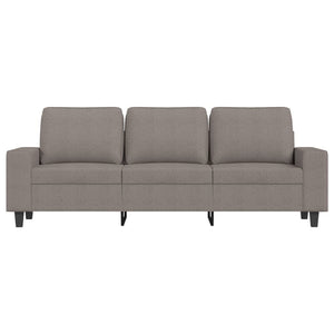 Canapé à 3 places avec repose-pieds Taupe 180 cm Tissu
