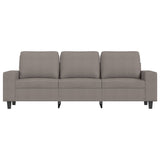 Canapé à 3 places avec repose-pieds Taupe 180 cm Tissu