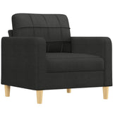 Ensemble de canapés 4 pcs avec coussins Noir Tissu