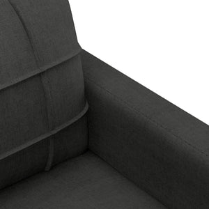 Ensemble de canapés 4 pcs avec coussins Noir Tissu