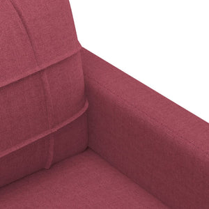 Ensemble de canapés 4 pcs avec coussins Rouge bordeaux Tissu