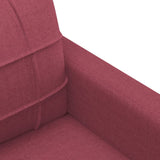 Ensemble de canapés 4 pcs avec coussins Rouge bordeaux Tissu