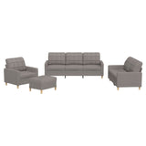 Ensemble de canapés 4 pcs avec coussins Taupe Tissu
