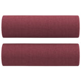 Ensemble de canapés 3 pcs avec coussins rouge bordeaux tissu