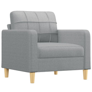 Ensemble de canapés 4 pcs coussins gris clair tissu