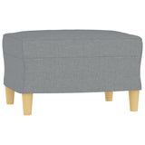 Ensemble de canapés 4 pcs coussins gris clair tissu