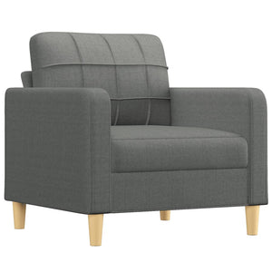 Ensemble de canapés 4 pcs coussins gris foncé tissu