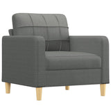 Ensemble de canapés 4 pcs coussins gris foncé tissu
