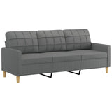 Ensemble de canapés 4 pcs coussins gris foncé tissu