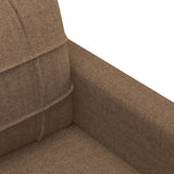 Ensemble de canapés 4 pcs avec coussins marron tissu