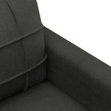 Ensemble de canapés 4 pcs avec coussins noir tissu