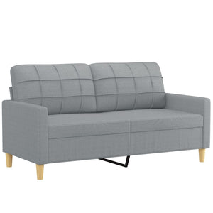 Ensemble de canapés 3 pcs avec coussins Gris clair Tissu