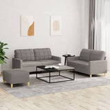 Ensemble de canapés 3 pcs avec coussins Taupe Tissu