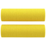Ensemble de canapés 2 pcs avec coussins jaune clair tissu