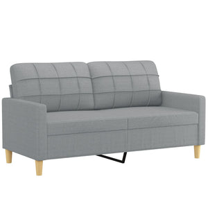 Ensemble de canapés 3 pcs coussins gris clair tissu