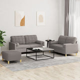 Ensemble de canapés 3 pcs avec coussins taupe tissu