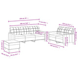 Ensemble de canapés 3 pcs avec coussins Taupe Tissu