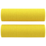 Ensemble de canapés 2 pcs avec coussins jaune clair tissu